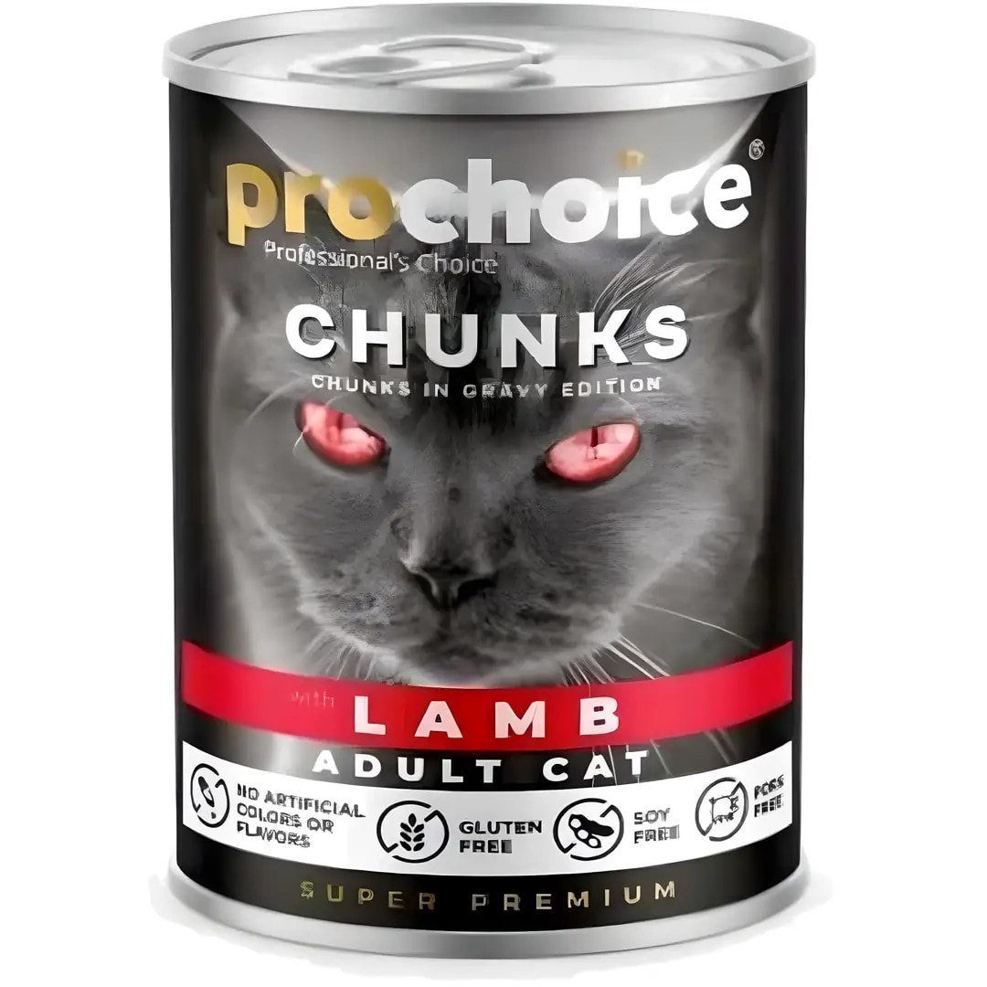 ProChoice Kuzu Etli Parçalı Gravy Kedi Konservesi 400 Gr
